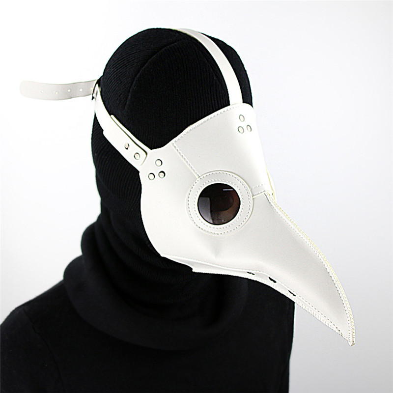 Cospaly dr. Beulenpest Steampunk Peste doctor masque blanc PU Oiseaux en cuir Masques Beak Halloween Art Cosplay Carnaval Costume