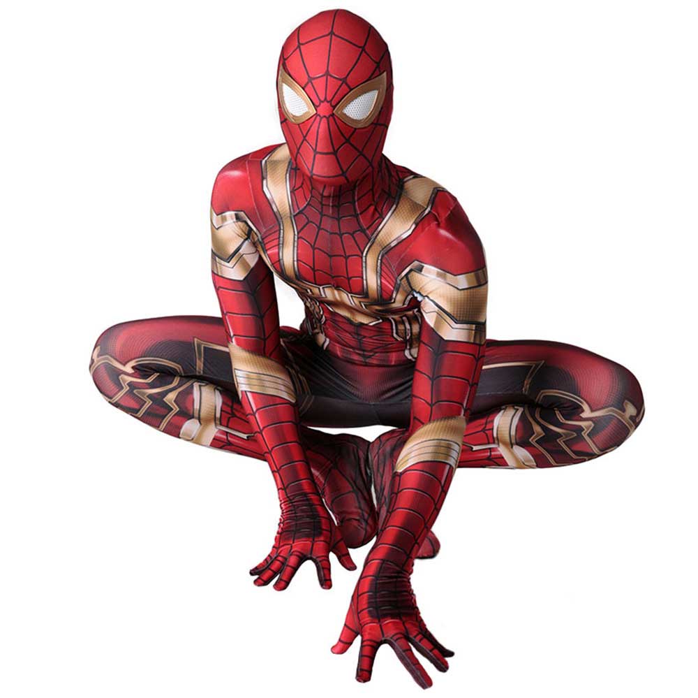 Golden Boys édition de fer hommes d'araignée Cosplay Costumes Spiderman Zentai